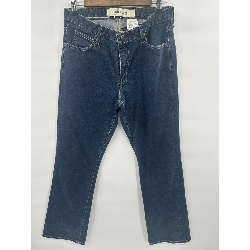 Vintage Gap Bootcut Jeans Womens 10 Reg Dark Wash Stretch Denim Y2K 121557 1234 - Picture 2 of 8
